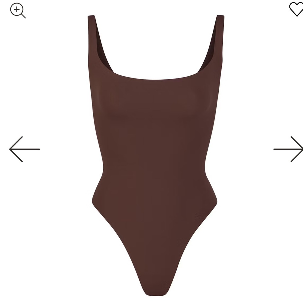 SKIMS Fits Everybody Square Neck Bodysuit Cocoa